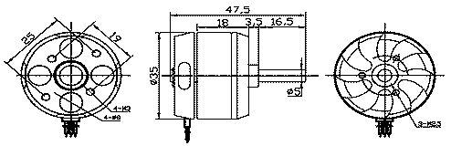 Motor brushless 3530 1100KV Flash Hobby - Imagen 5