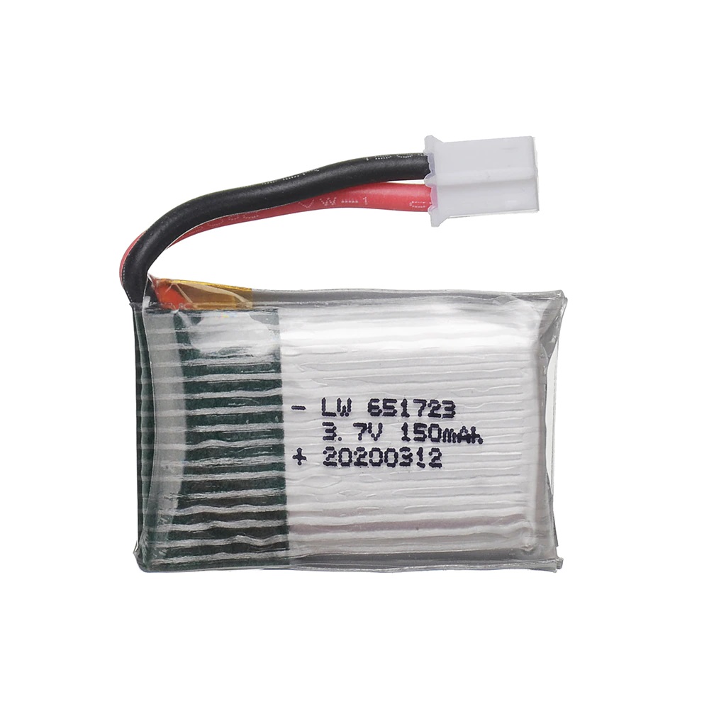 thumbnail image 2 of XINJ 3.7V 150mAh 25C LiPo Battery 651723 For JJRC H20 H36 NH010 & Tiny Drones 2 of 5