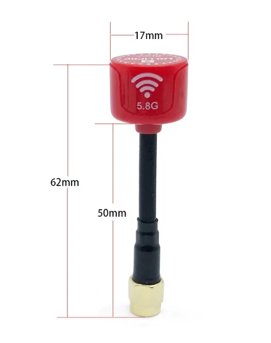 Antena Lollipop2 3dBi RHCP RP-SMA Larga - Imagen 2