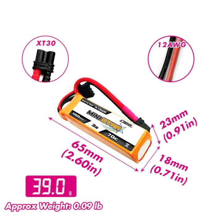 450mah 11.1v,70c1