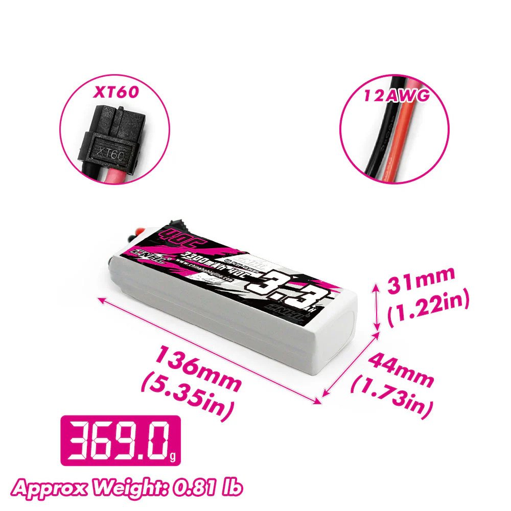 Bateria Lipo 14.8v 3300mah 40c CNHL - Imagen 2