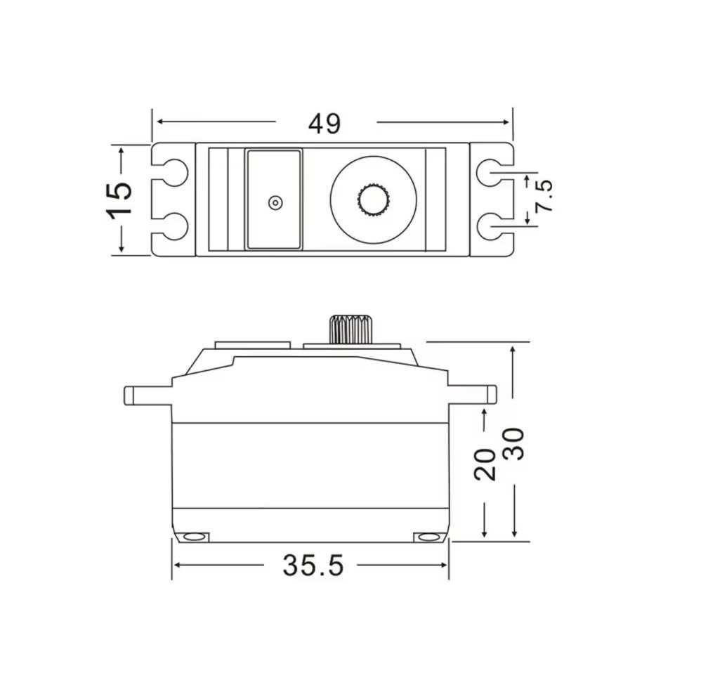 Servo mediano PDI-2504MG JX Digital Metal Gear - Imagen 4