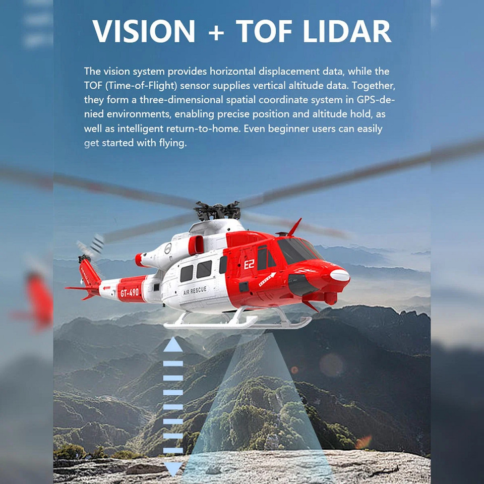 Helicopero Goosky E2-GPS RTF | UH-1Y Rescue Red - Imagen 6